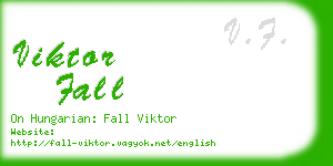 viktor fall business card